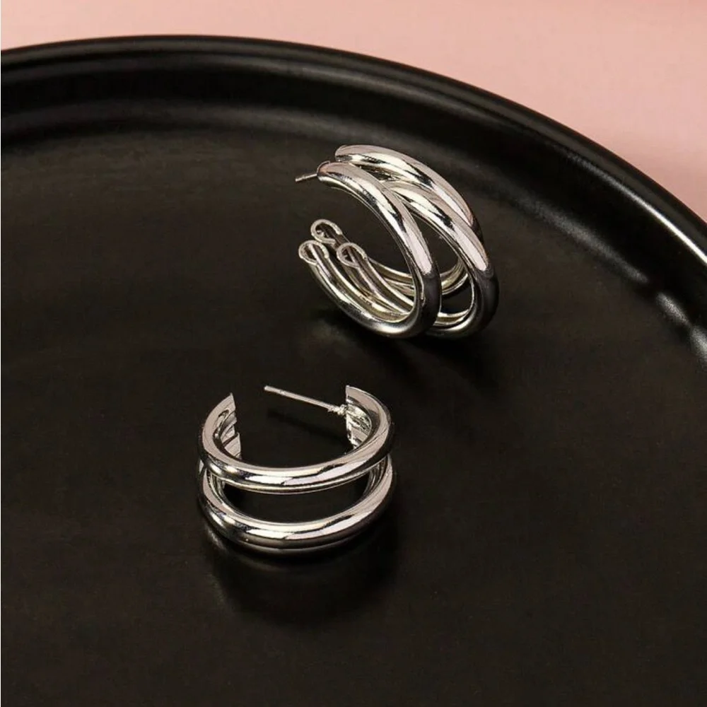 Silver earrings